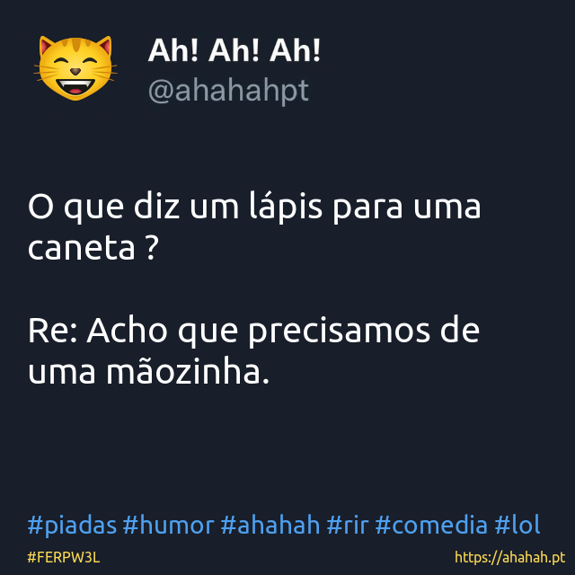 ahahahpt's tweet photo. #piadas #humor #ahahah #rir #comedia #lol https://t.co/JqmgBfHJK0