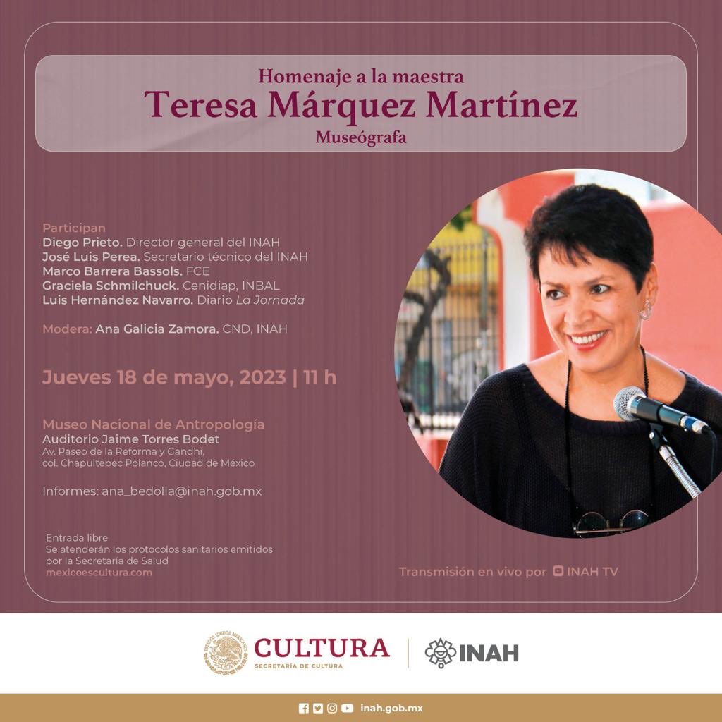 Nos sumamos a este reconocimiento a la Maestra Teresa Márquez por ser una decidida impulsora de la cultura y el patrimonio. Desde Puebla celebramos este merecido homenaje.

youtube.com/live/yqDKLHrfK…
