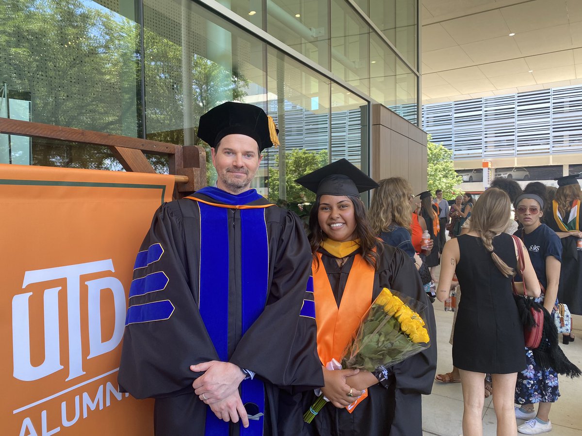 UmaRChatterjee's tweet photo. Graduated with my M.S. in Neuroscience today! 🎓🧠

THANK YOU to my incredible mentor @BenedictKolber, the Kolber Lab, &amp; amazing profs. Drs. @mactrucktire, Dussor, Engineer, @CandiceMMills﹢more－your endless support is truly why I made it!💫🙏🏾

#UTDone #UTDGrad #DisabledInSTEM🎗️ https://t.co/dyNbDenKcg