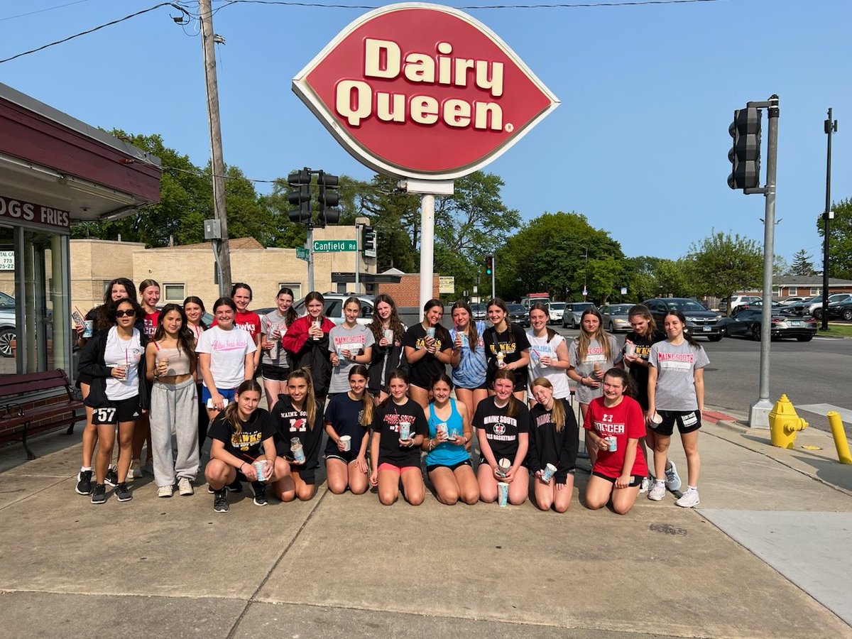 MSgirlssoccer's tweet photo. Jv2 and Freshman finishing the season with the DQ run..Great season HAWKS! https://t.co/ZWttDC0m49