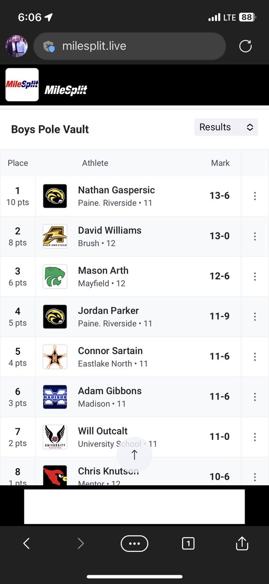 MayfieldSports's tweet photo. Congratulations Mason Arth, Regional Qualifier in the Pole Vault. https://t.co/GxtiaZ62vC