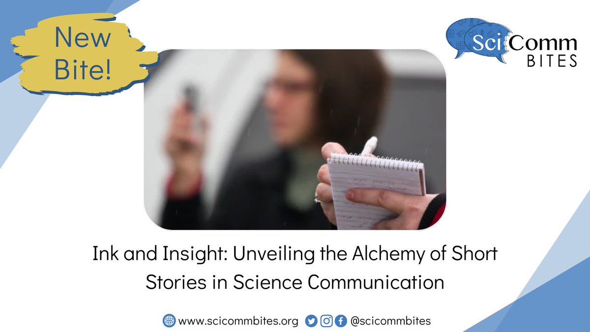 scicommbites's tweet photo. 💬 New #SciCommBites post💬 by @mahimasamraik_!

Ink and Insight: Unveiling the Alchemy of Short Stories in Science Communication

Read at https://t.co/gEj74Ub4UW!

#SciComm #SciEngage #ScienceBitesBlogging
@science_bites @scicommtrainers https://t.co/EPx1eRUqmV