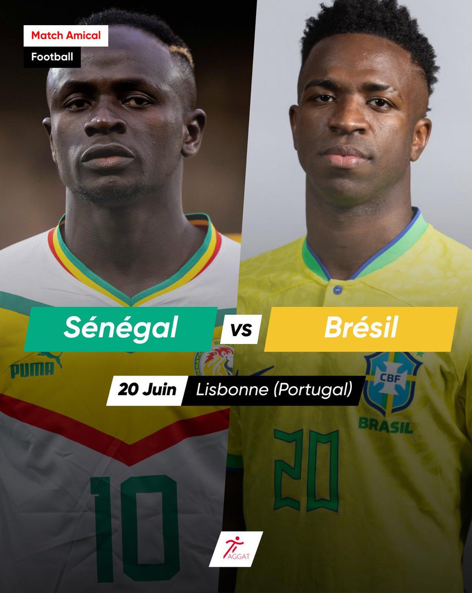 Info Taggat | 🚨La Fédération sénégalaise de football et la Fédération brésilienne de football ont trouvé un accord pour l'organisation d'un match amical qui se déroulera le 20 juin 2023 au  Stade José Alvalade XXI de Lisbonne.

taggat.sn/le-senegal-jou…

#Taggat