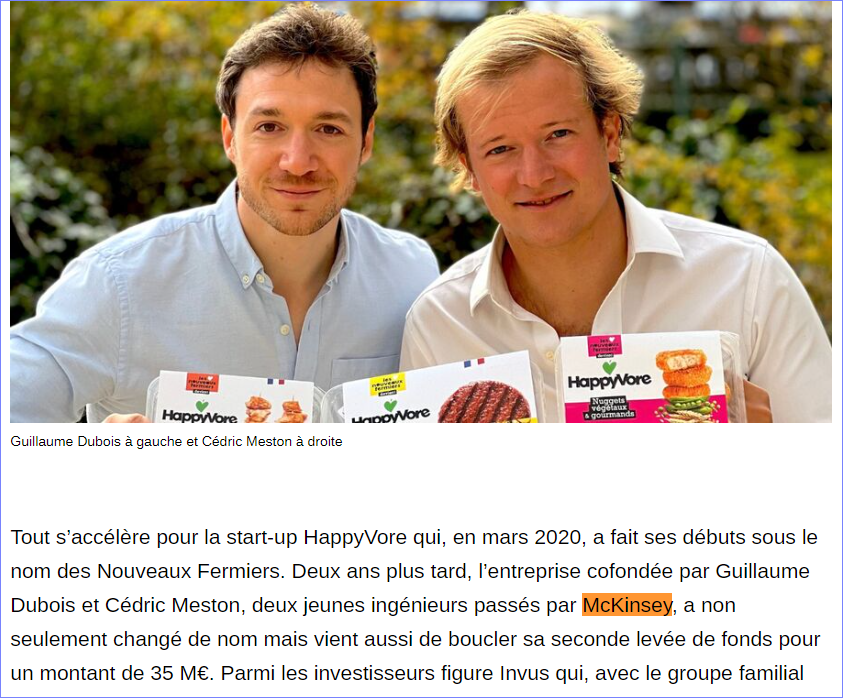 lapin47's tweet photo. Le saviez-vous ? @BrunoLeMaire fait la promo de #Happyvore entreprise créée il y a 3 ans .... par 2 anciens de #McKinsey (le hasard, là encore) https://t.co/DozJxd6AEF