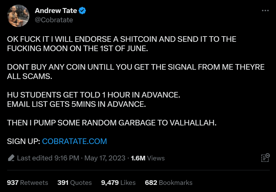 TOP G didn't hear about $GATO yet

But for sure he will 

Get your pre-sale 👇
hel.io/pay/64594613ee…