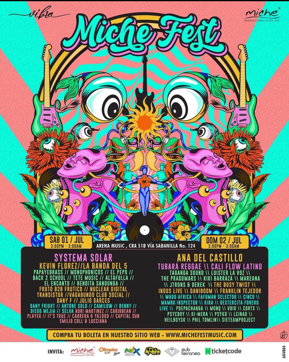 Voy a tocar con <a href="/Back2SchoolBand/">Back 2 School</a> en el Miche Fest de <a href="/MicheTiendas/">Miche Instrumentos</a> este 1 de Julio , no quepo de la felicidad 🔥.
ya puedes adquirir tu boleta aquí: michefestmusic.com
Lugar: Arena Music 📍