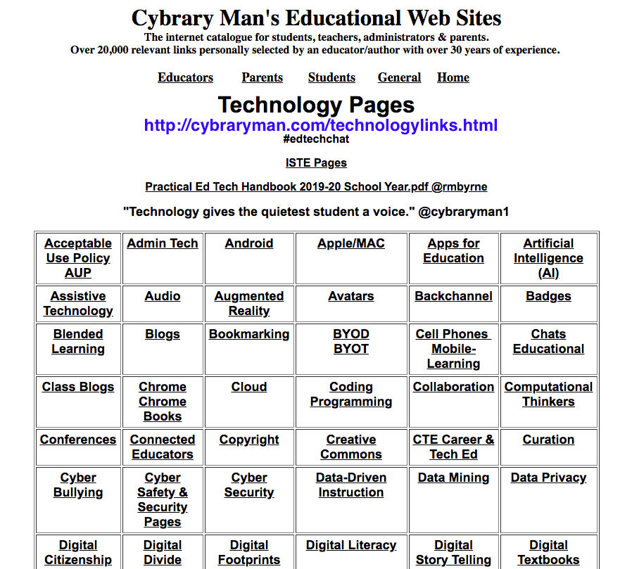 cybraryman1's tweet image. It is hard today to escape 
digital transformation in education to enhance learning.  Technology can help students  become more independent and self-directed learners. 
AI - Artificial Intelligence cybraryman.com/ai.html
AR Augmented Reality cybraryman.com/augmentedreali…  #gtchat