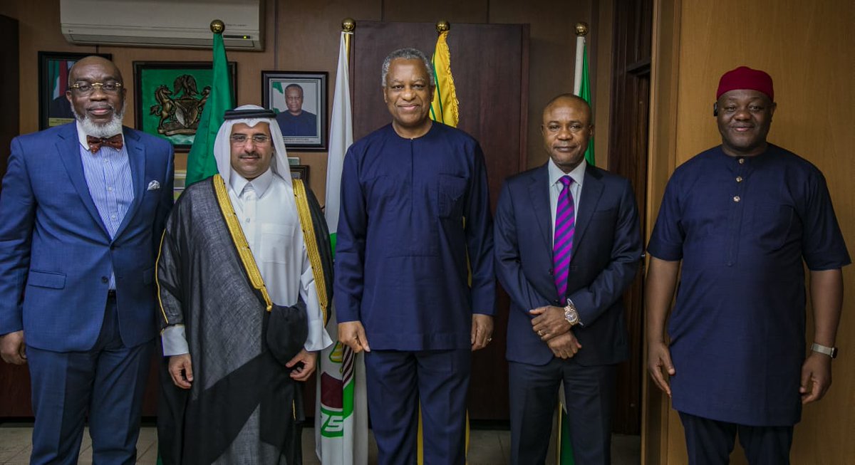 Received the visit of H.E. Peter Mbah, Enugu State Governor-Elect, and Dr. Ali Ghanem Al-Hajri, Ambassador of Qatar to Nigeria .@NigeriaGov @NGRPresident