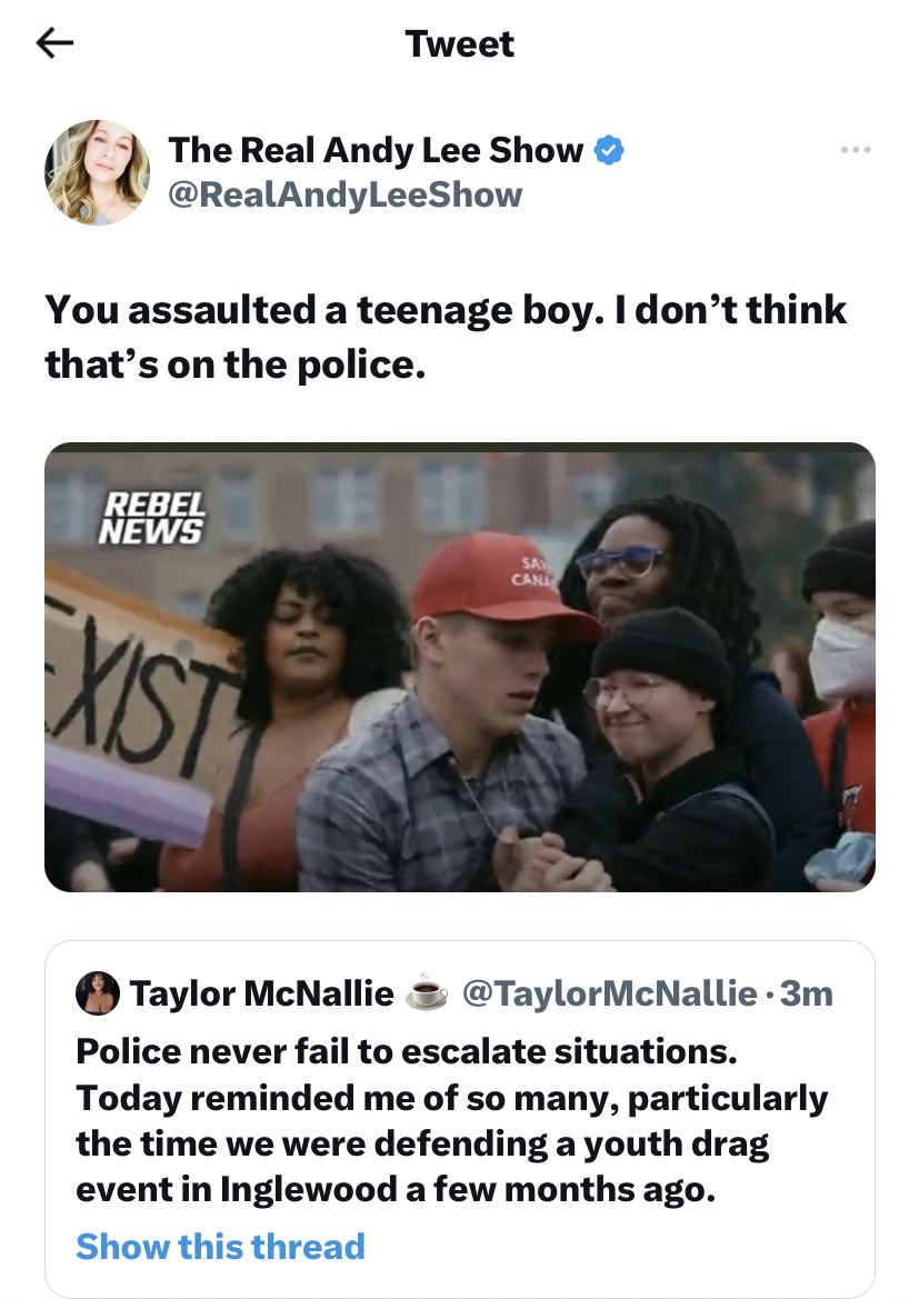 RealAndyLeeShow's tweet photo. And… I’m blocked. https://t.co/xIV2pw18jW