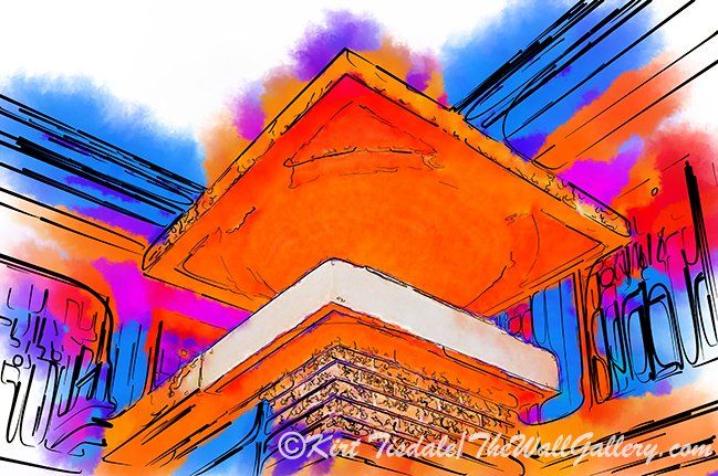 Architectural Elements In Abstract Watercolor by Kirt Tisdale thewallgallery.com/abstract-art-p…  #thewallgallery #art #wallart #artprint #artwork #artist #artforsale