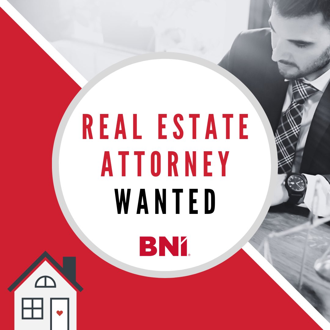 Do you have someone in mind? 🤔

My BNi group in Natick is looking to fill the Real Estate Attorney spot. Whether it’s you or you know someone, send me a message or tag them below so we can connect.

#bni #realestateattorney #whodoyouknow #wanted #networkinggroup #referrals