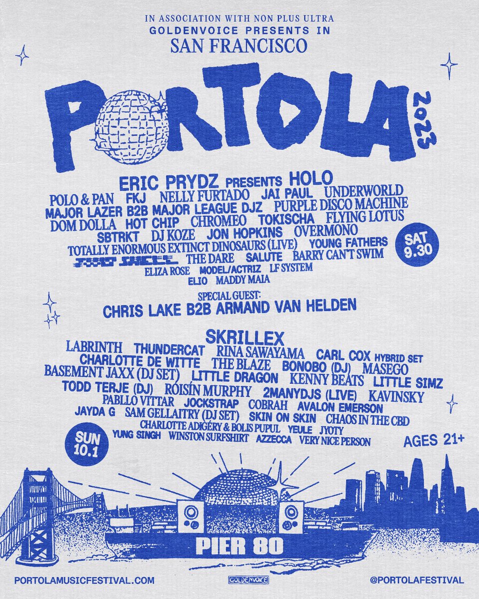 Portola Music Festival  lineup