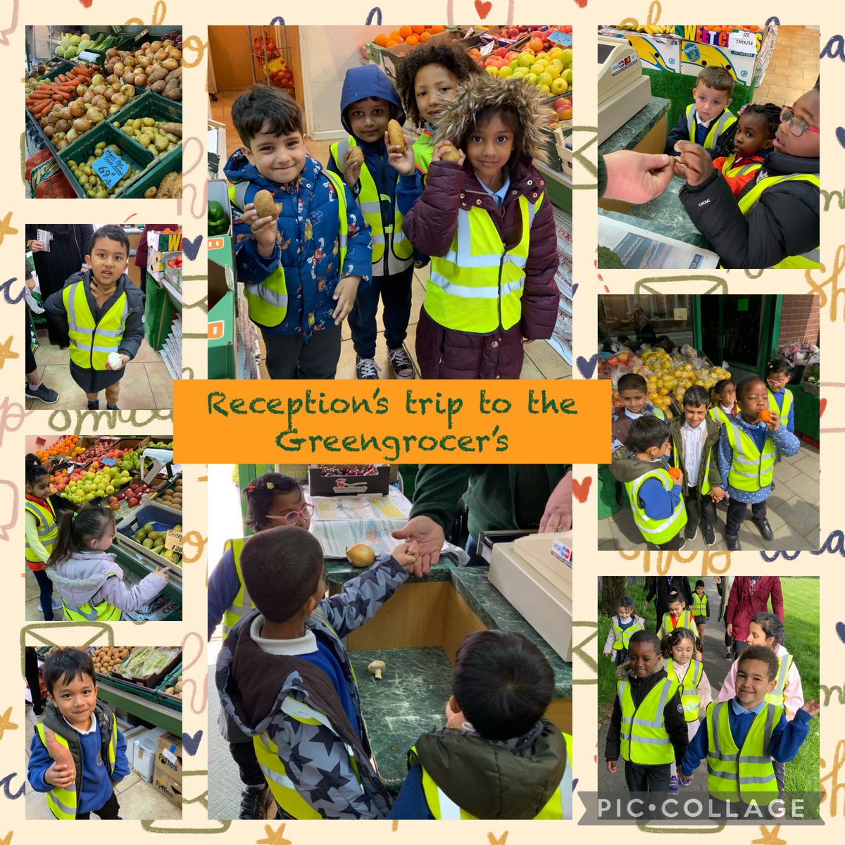 nppschool's tweet photo. What a fantastic visit Reception had to Ted Young’s Greengrocers today! Each child bought a vegetable to go into our soup for Friday🫑🥕🍠🥦🧅🥔 We prepared by reading Oliver’s Vegetables, writing shopping lists and learning about money. #nppschhumanities #nppschnumeracy https://t.co/5gfnV31ckM