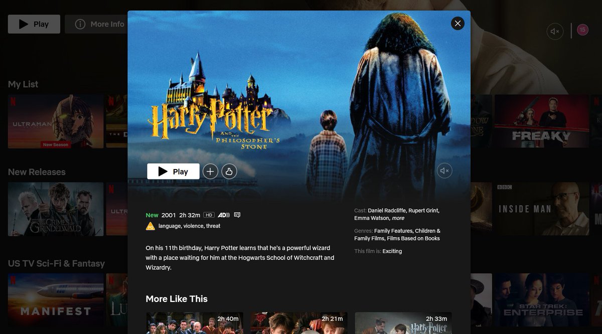 JohnTheWhite1's tweet photo. Hmmm Harry Potter and all his movies back on Netflix!
I do hope no-ones upset!
#MassivelyPopular
#BiggerThanEver
#WonderWhyThatIs? https://t.co/H9qMqs5TkT