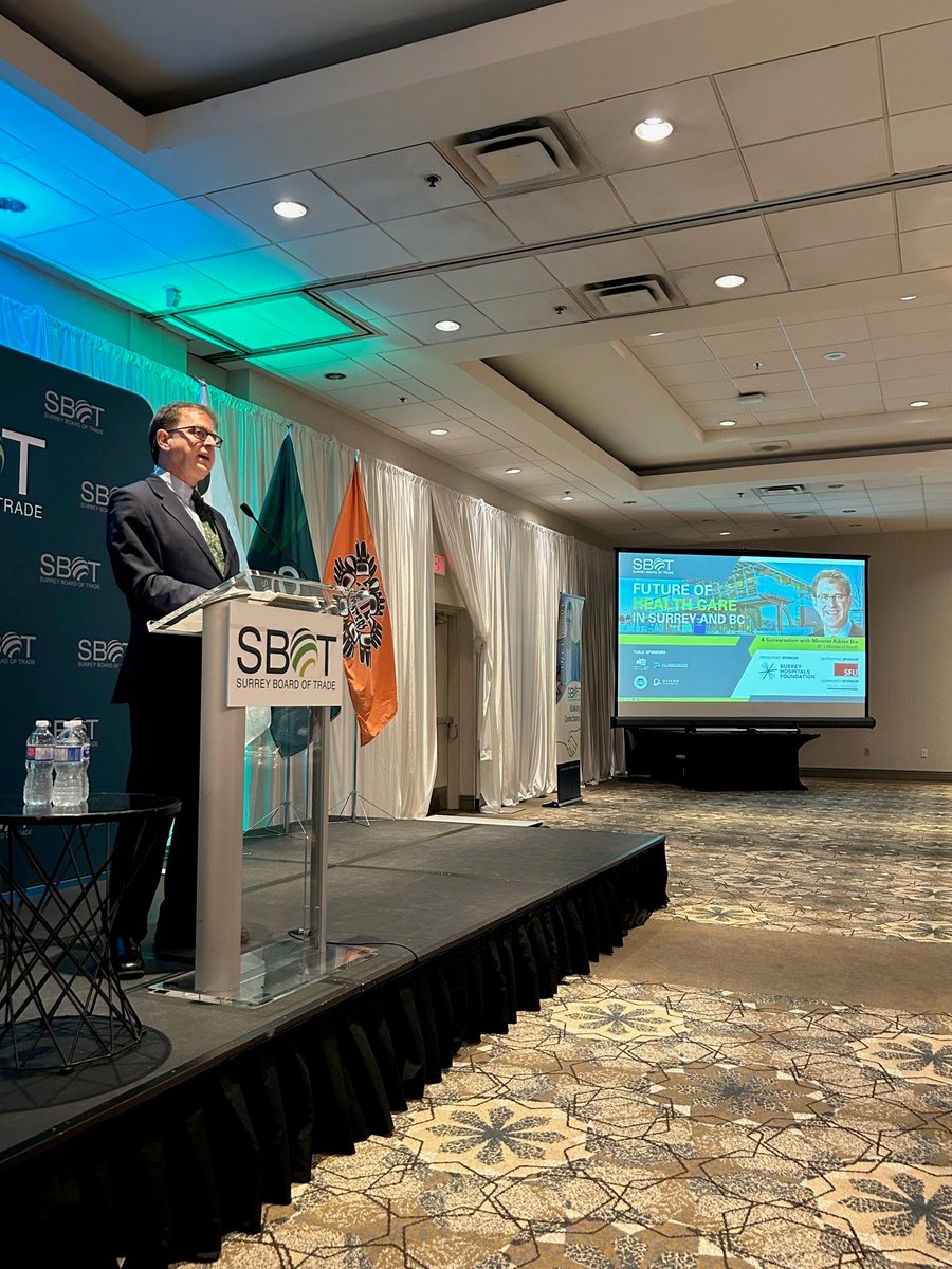 Thank you Minister Dix and the SBOT for the talk today. Great to see the excitement about the #SFU medical school.