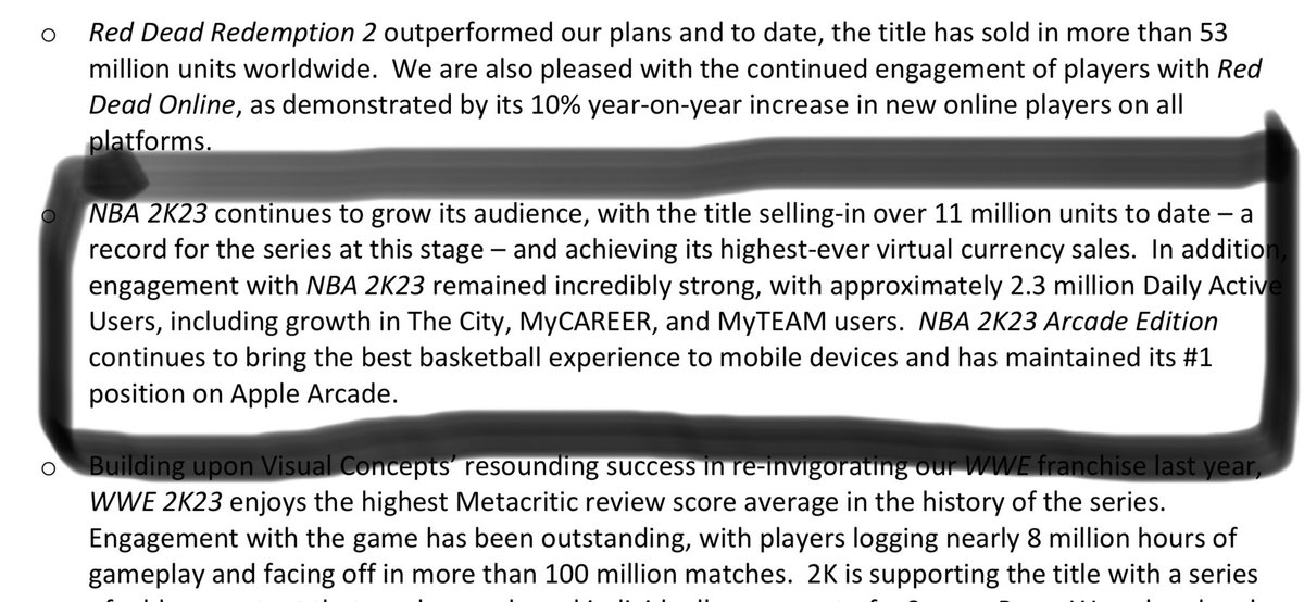 Bad news for anyone in the 2K community who expects things to change going forward regarding less microtransactions. 

This was from today’s Take-Two investor call. 

“Achieving its highest-ever virtual currency sales”