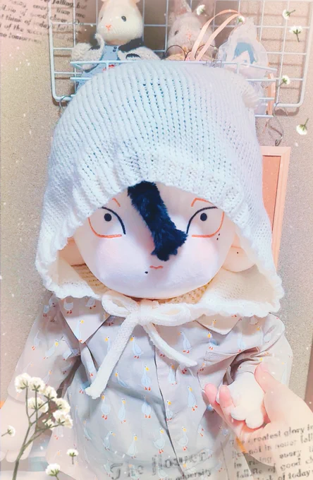 ちゃん⸜(* ॑꒳ ॑*  )⸝ ボンネット完成!可愛い