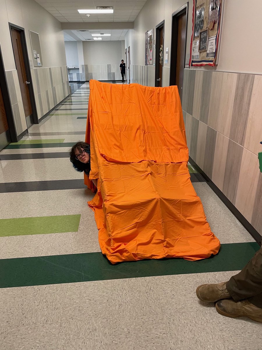 An unpredicted storm rolled in while lost in a field and Mrs. Lacy’s social studies students had to construct an emergency shelter using the WISD STEM checkout bins! 
(Based off the true story of the French scientists that made the film March of the Penguins.) <a href="/WaxahachieHS/">Waxahachie HS</a>