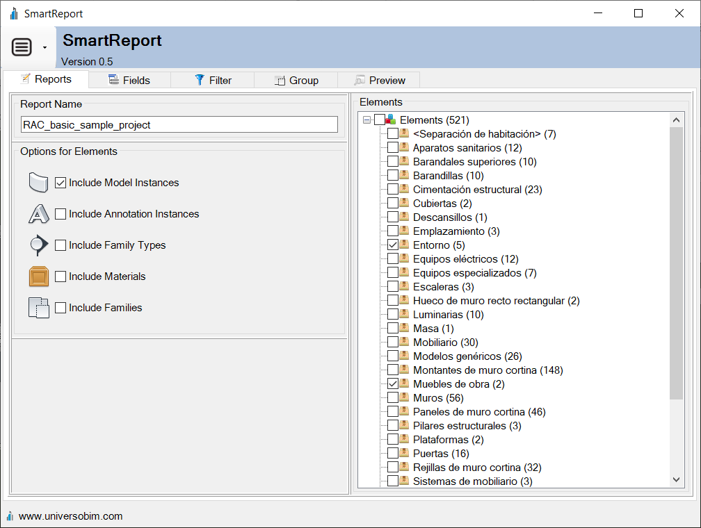 Ya pueden probar una versión preliminar (v0.5) de SmartReport. Se pueden crear reportes avanzados de los elementos del modelo BIM. Link: github.com/gorovt/SmartRe…