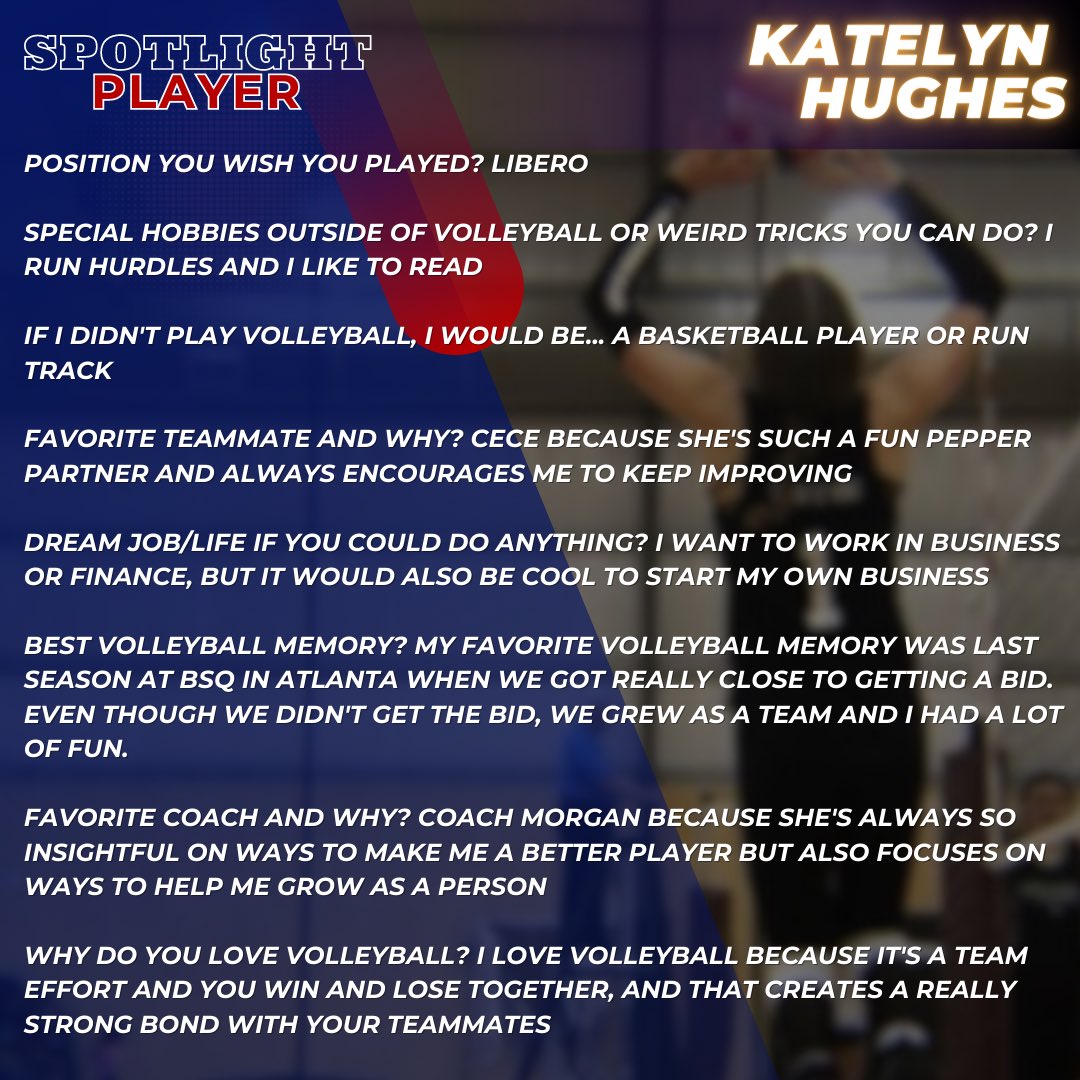 texasvbi's tweet photo. Digging into Texas Volleyball! Get to know Katelyn Hughes and what she’s about. Will you be next? https://t.co/dXAIHwiCea
