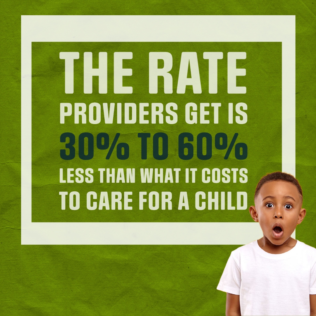 #CareCantWait Without an increase to reimbursement rates more #childcareproviders will be forced to close their doors permanently. An alternative rate based on the actual cost of care and a rate increase will help ensure child care providers can remain open. #FixChildCareCA