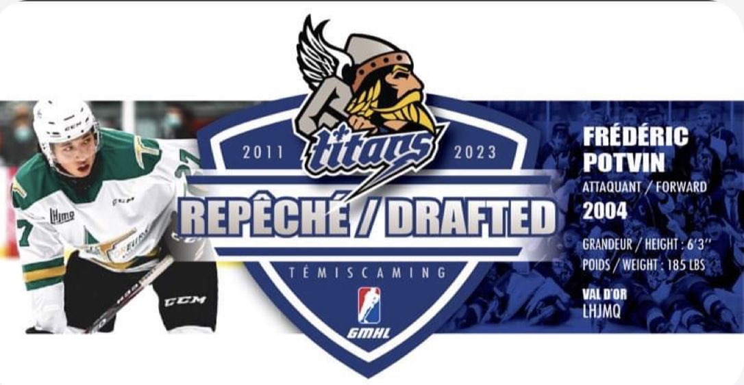 Titanshockey's tweet photo. @Titanshockey select in round two, pick 8. #gmhl https://t.co/4eEEjswRbO