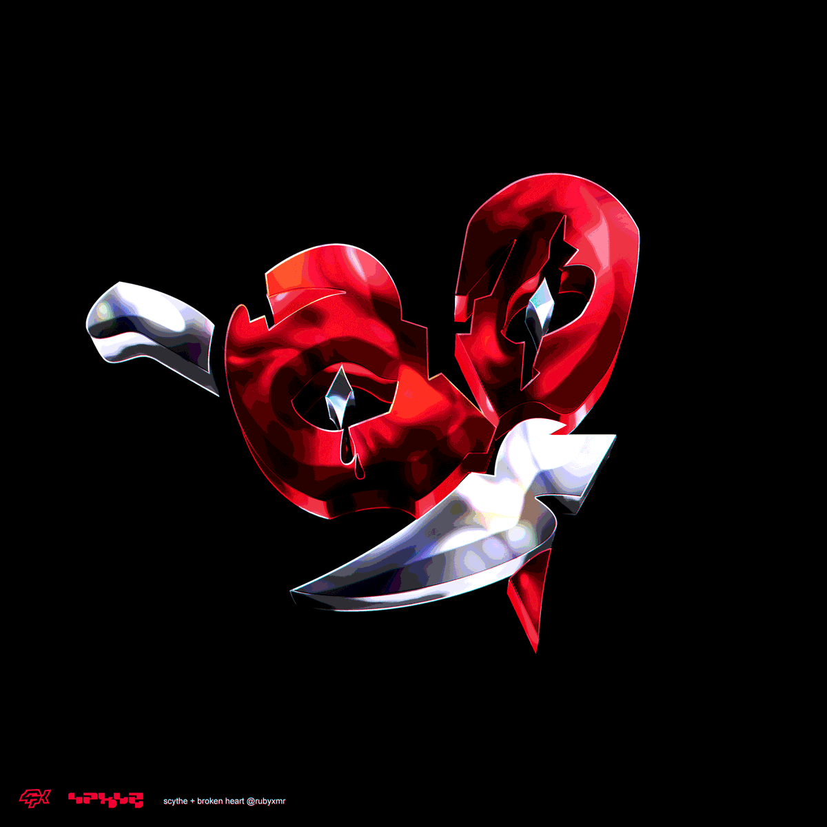 repost - scythe + broken heart logo clientwork.