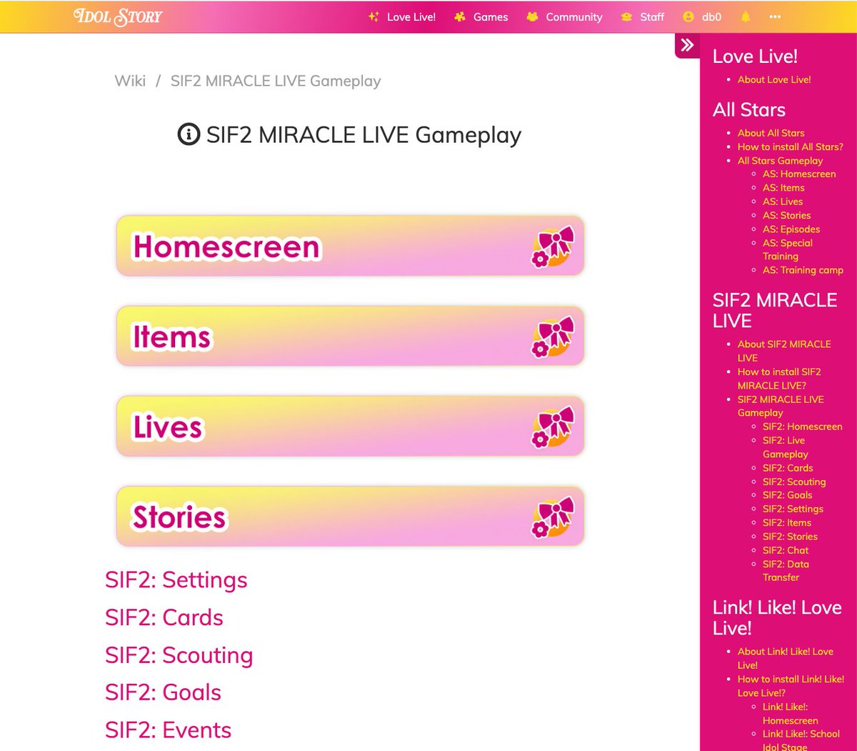 SIF2: Homescreen - Wiki  Idol Story - Love Live!