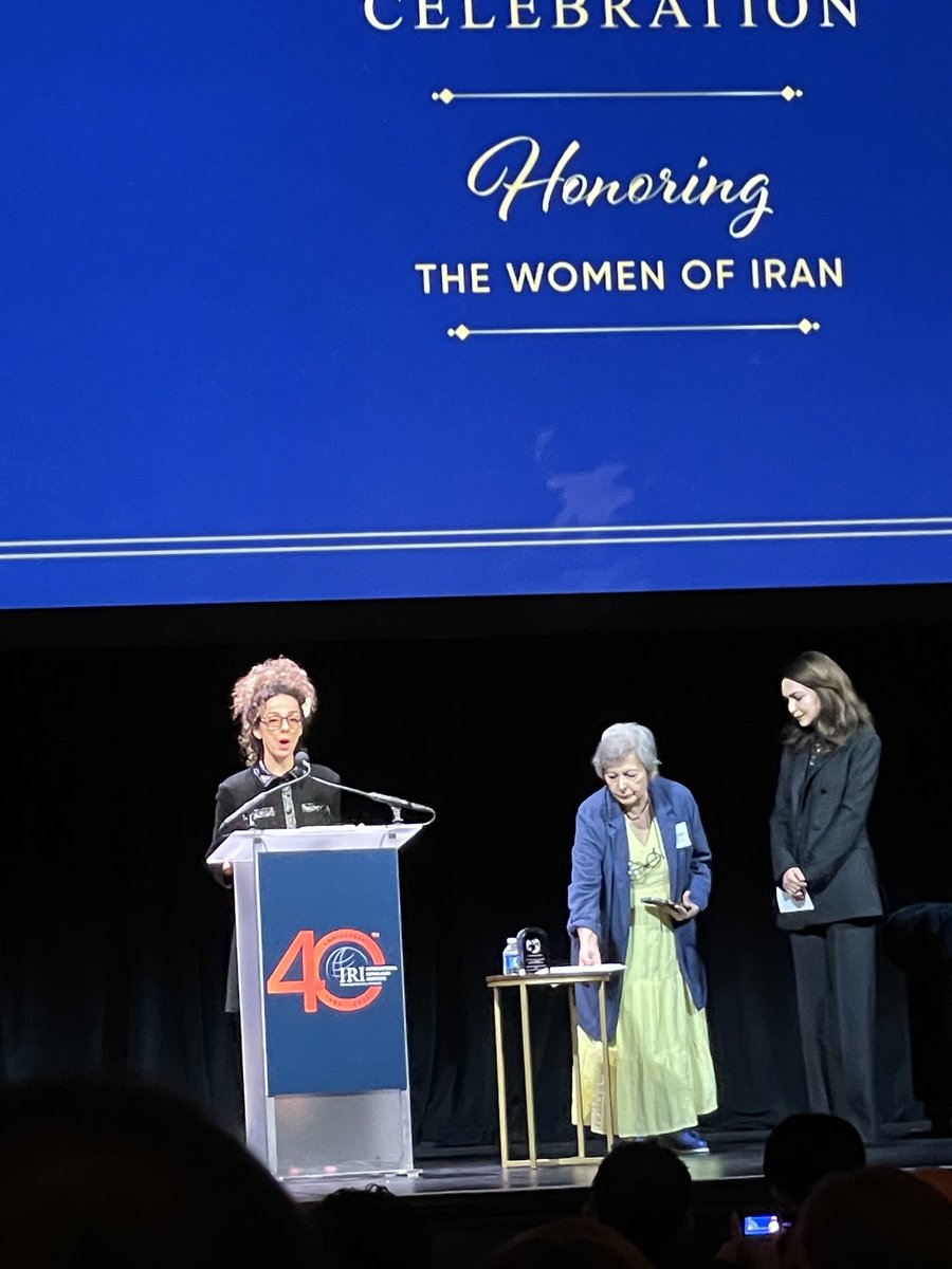 DamonMacWilson's tweet photo. At @IRIglobal #FreedomAward @AlinejadMasih calls for rallying behind the protestors of Iran with #DontLetThemKillUs https://t.co/7hZzOmYITh