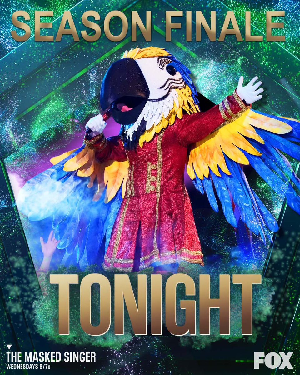MsAmberPRiley's tweet photo. #TheMaskedSinger season finale is TONIGHT! Who will be joining the winners club? 🏆 Best of luck to #Macawmask and #Medusamask, I'll be watching at 8/7c on @foxtv https://t.co/R8mzN91Exw
