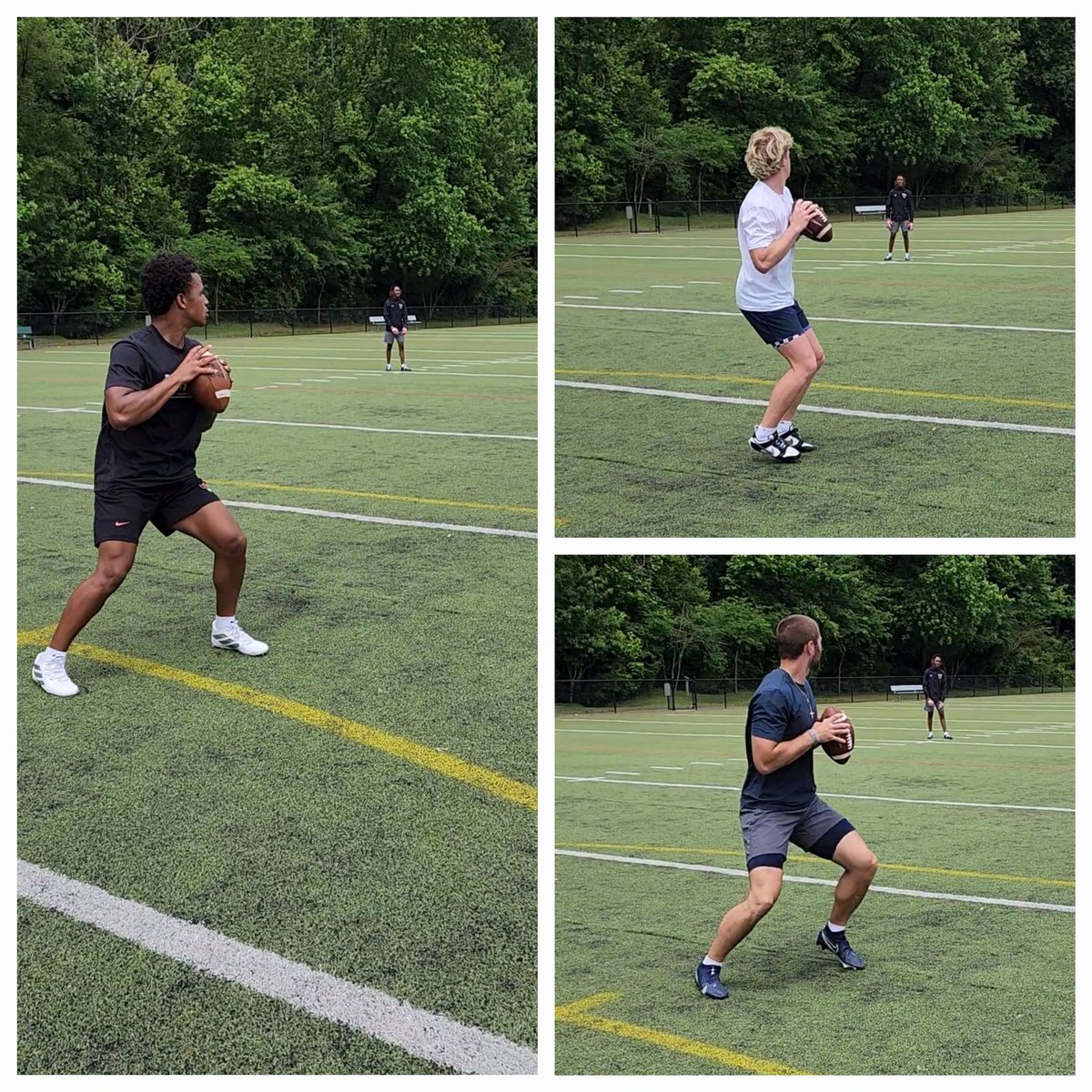 Solid collegiate work day.  <a href="/Dev1nFarrell/">Dev</a> <a href="/UriFootball/">URI Football</a> @CalebMcmickle <a href="/UHCougarFB/">Houston Football</a> <a href="/GaineyElijah/">Elijah Gainey</a> <a href="/UWGAthletics/">West Georgia Wolves</a>  we keep working 💪