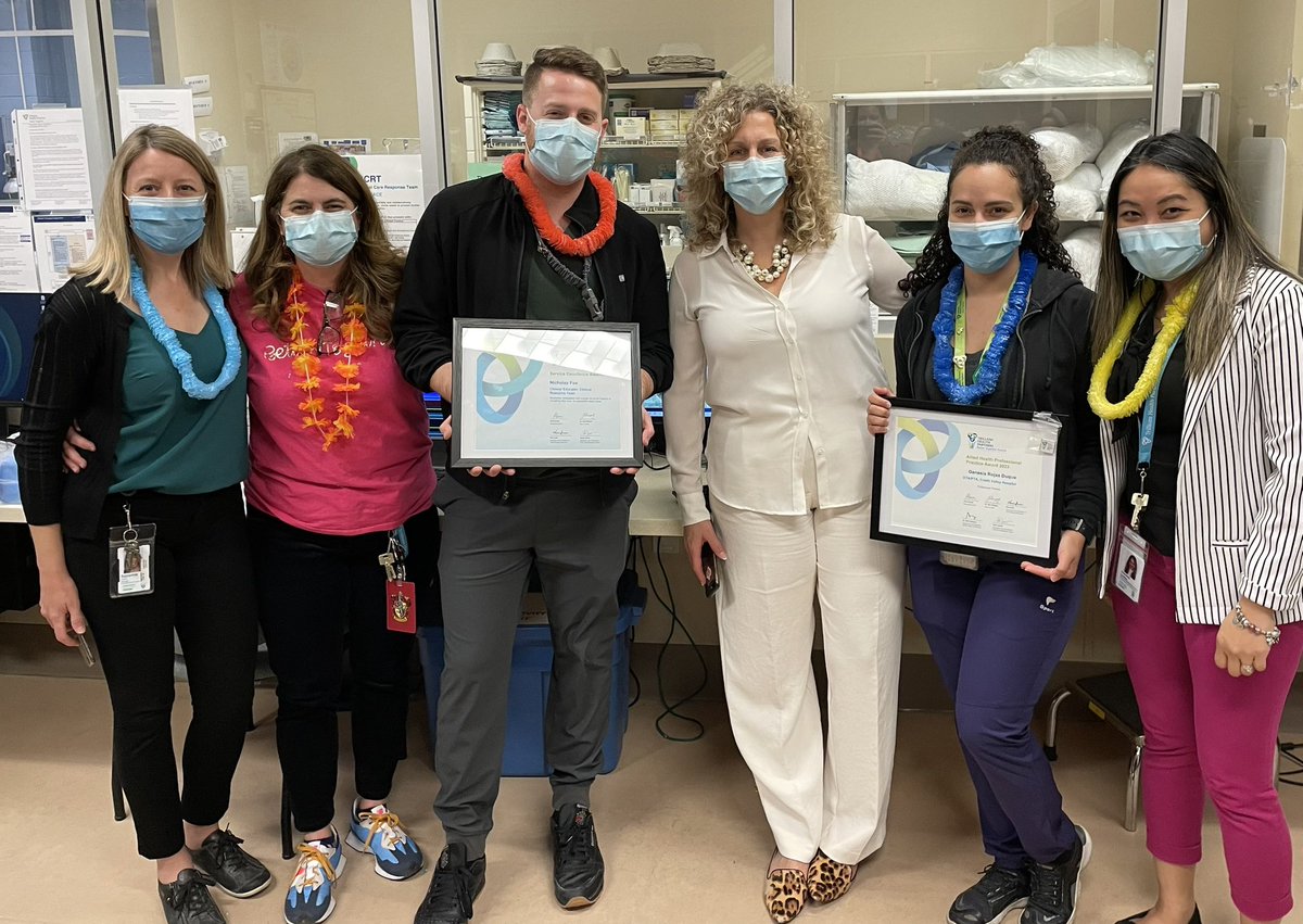 We continue to recognize excellence at <a href="/THP_hospital/">Trillium Health Partners</a> during #BetterTogetherWeek Congratulations to Clinical Resource Team members Nick RN- Clinical Educator for receiving the Service Excellence Award &amp; to Genesis OTA/PTA for receiving the Allied Health Practice Award <a href="/irwinterri/">Terri Irwin</a>