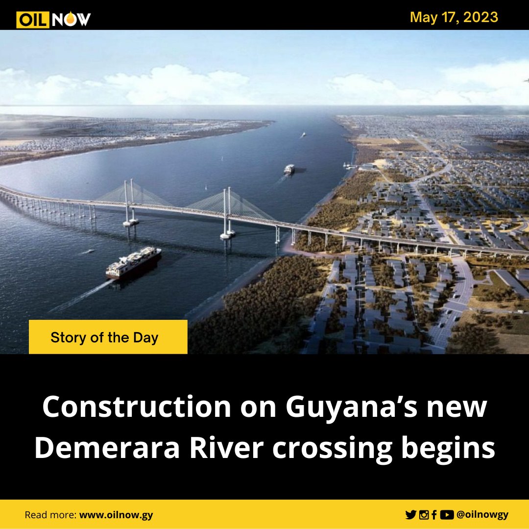 READ MORE HERE: oilnow.gy/featured/const… #storyoftheday #oilnow #guyana #demerarabridge #construction