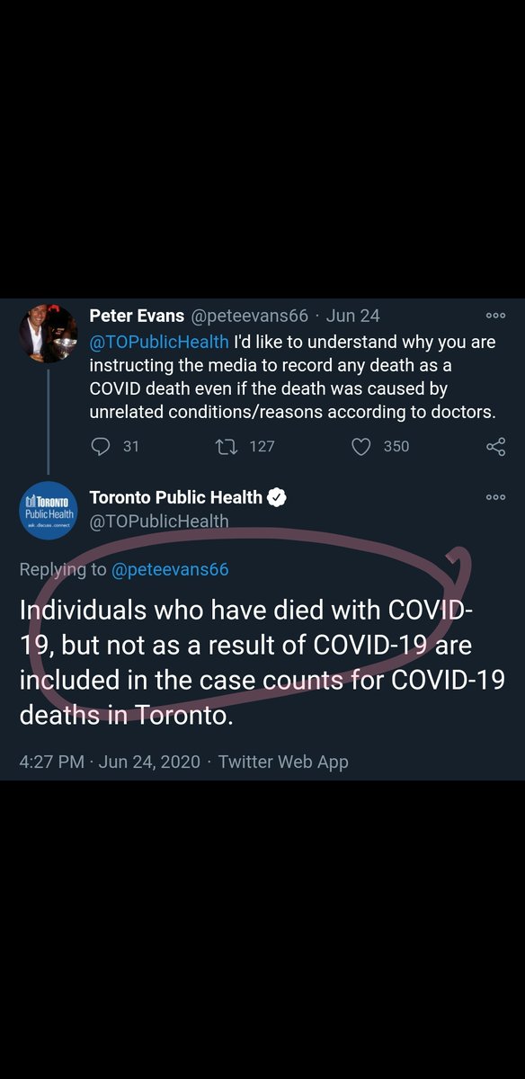 Elle_eh13's tweet image. Same thing in 🇨🇦.
People who died of cancer, a car accident, an overdose, etc., were counted in the &quot;covid deaths&quot;, if they tested positive at the time of their death (autopsy), or within the last 14-days.
#ControlaVirus #FactsNotFear #FactsOverFeelings #Casedemic