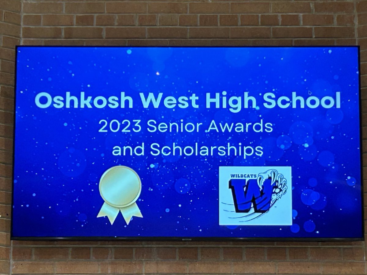 The Senior Awards and Scholarships ceremony is about to begin ⁦<a href="/OshkoshWestHigh/">Oshkosh West High School Athletics</a>⁩. Congratulations to our outstanding seniors!