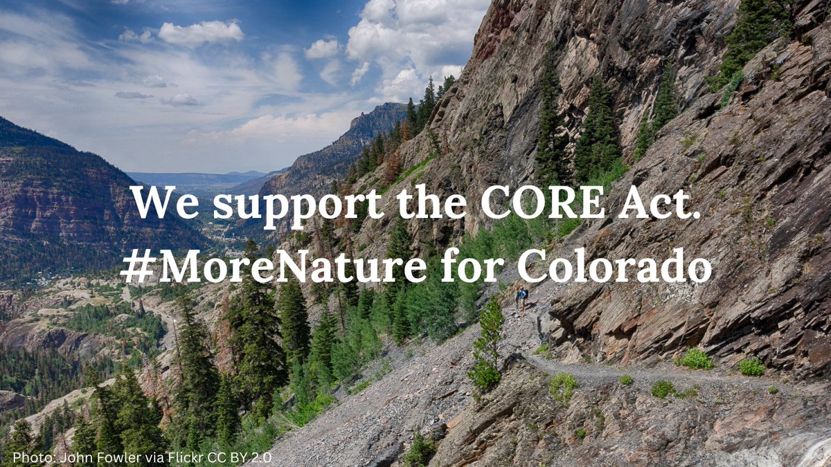 Thank you <a href="/SenatorBennet/">Michael Bennet</a> <a href="/SenatorHick/">Senator John Hickenlooper</a> <a href="/RepJoeNeguse/">Rep. Joe Neguse</a> for reintroducing the #COREAct. That's 420,000 acres of #publiclands in #Colorado that need protection. #MoreNature