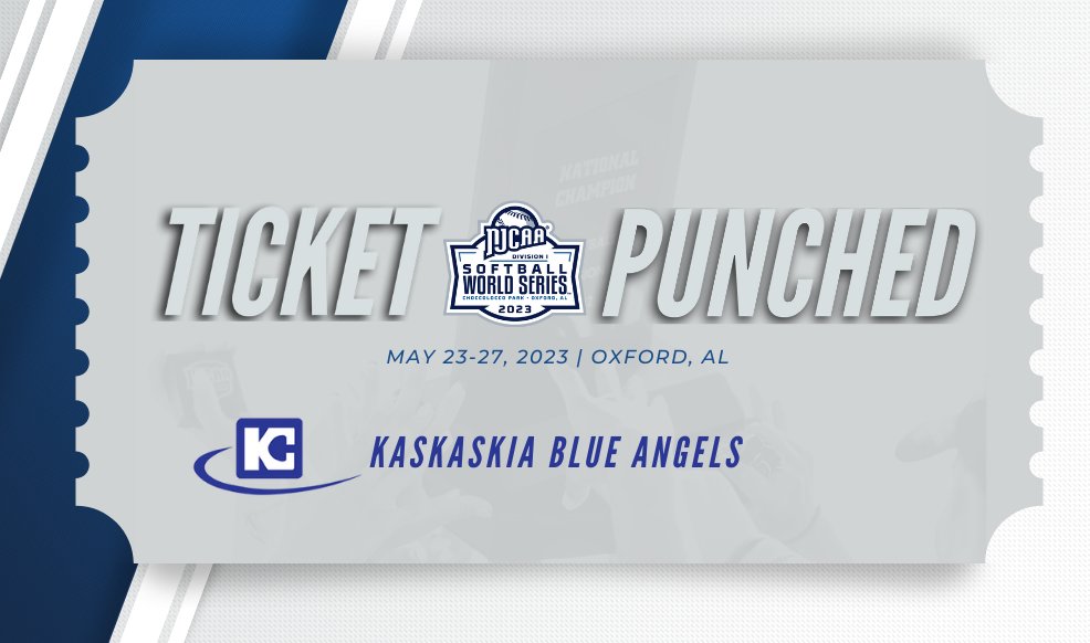 NJCAASoftball's tweet photo. Annnnnd the final team is 𝑰𝑵! 🎟️👊

The Kaskaskia Blue Angels defeat Lake Land in the Central District Championship to claim the final spot in the 2023 #NJCAASoftball DI World Series! 🏆

https://t.co/o9TaYcmVFL https://t.co/kNbgwjFnOH