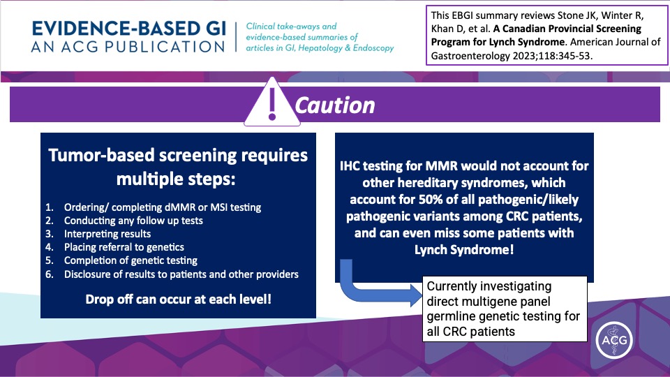 Sean-Patrick Prince, MBBS, MPH (@seanpattyp) on Twitter photo <a href="/ACG_EBGI/">Evidence-Based GI: An ACG Publication (EBGI)</a> <a href="/DevikaGandhiMD/">Devika Gandhi, MD</a> <a href="/swatigp/">Swati G. Patel, MD MS</a> <a href="/AmCollegeGastro/">ACG</a> <a href="/JamesKStone/">JS</a> <a href="/CCMB_Research/">CancerCare Manitoba Research</a> <a href="/CancerCareMB/">CancerCare Manitoba</a> <a href="/HSingh_MD/">Harminder Singh</a> <a href="/UM_RadyFHS/">U of M Rady Faculty</a> <a href="/LynchCancers/">Lynch Syndrome Intl</a> <a href="/DanaFarber/">Dana-Farber</a> <a href="/DrJBolwell/">Jacquelyn Bolwell</a> <a href="/burkegastrodoc/">Carol Burke</a> @bhealdleach <a href="/AliveAndKickn/">Alive And Kickn</a> @AliveAndKicknDD @DocStanich <a href="/LynchSyndromeUK/">Lynch Syndrome UK</a> <a href="/MattYurgelun/">Matt Yurgelun, MD</a> <a href="/CCAREfightlynch/">CCARE Lynch Syndrome</a> <a href="/kevinjmonahan/">Kevin Monahan</a> <a href="/RMBeattie50/">Mark Beattie</a> <a href="/charlemuller2/">Charle Müller</a> <a href="/CGAIGC/">CGA-IGC</a> <a href="/CaPP3/">Sir John Burn</a> <a href="/JackieHechtman/">Jackie Hechtman</a> <a href="/DrMalSimons/">Malorie Simons</a> <a href="/WCMGIcancer/">WCM GI Cancer</a> <a href="/HHampel1/">Heather Hampel</a> <a href="/AparajitaSingh0/">Aparajita Singh, MD, MPH</a> <a href="/asaf_maoz/">Asaf Maoz</a> <a href="/meghar111/">Megha Ranganathan</a> <a href="/EdEsplin/">Ed Esplin, MD, PhD</a> <a href="/IdosGreg/">GI</a> @Dr_NJRodriguez <a href="/RachelP_LGC/">Rachel Pearlman</a> <a href="/drfolamay/">Fola May, MD PhD</a> <a href="/TimYen1/">Timothy Yen MD</a> <a href="/EllenMatloff/">EllenMatloff</a> <a href="/adasarimd/">Arvind Dasari, MD, MS</a> <a href="/ParseghianC/">Christine Parseghian, MD</a> <a href="/michael_overman/">Michael overman</a> <a href="/CKoptiuch/">Cathryn Koptiuch</a> <a href="/SoniaKupfer/">Sonia Kupfer</a> <a href="/lynchsyndrome/">Lynch Syndrome Intl</a> @genesdontfit @_GeorgiaHurst <a href="/LynchSyndromeAU/">Lynch Syndrome Au</a> <a href="/LynchMsi/">Lynch Syndrome NZ - MSI-H</a> <a href="/OncLive/">OncLive.com</a> 7/ ‼️Cautions‼️
⚠️Tumor-based screening is a multi-step process with 🧀 drop off at each level even with clear designation of responsibility
⚠️This approach does not screen for other hereditary cancer syndromes 🧬 and can even miss some Lynch syndrome patients <a href="/ACG_EBGI/">Evidence-Based GI: An ACG Publication (EBGI)</a> <a href="/DevikaGandhiMD/">Devika Gandhi, MD</a> <a href="/swatigp/">Swati G. Patel, MD MS</a> <a href="/AmCollegeGastro/">ACG</a> <a href="/JamesKStone/">JS</a> <a href="/CCMB_Research/">CancerCare Manitoba Research</a> <a href="/CancerCareMB/">CancerCare Manitoba</a> <a href="/HSingh_MD/">Harminder Singh</a> <a href="/UM_RadyFHS/">U of M Rady Faculty</a> <a href="/LynchCancers/">Lynch Syndrome Intl</a> <a href="/DanaFarber/">Dana-Farber</a> <a href="/DrJBolwell/">Jacquelyn Bolwell</a> <a href="/burkegastrodoc/">Carol Burke</a> @bhealdleach <a href="/AliveAndKickn/">Alive And Kickn</a> @AliveAndKicknDD @DocStanich <a href="/LynchSyndromeUK/">Lynch Syndrome UK</a> <a href="/MattYurgelun/">Matt Yurgelun, MD</a> <a href="/CCAREfightlynch/">CCARE Lynch Syndrome</a> <a href="/kevinjmonahan/">Kevin Monahan</a> <a href="/RMBeattie50/">Mark Beattie</a> <a href="/charlemuller2/">Charle Müller</a> <a href="/CGAIGC/">CGA-IGC</a> <a href="/CaPP3/">Sir John Burn</a> <a href="/JackieHechtman/">Jackie Hechtman</a> <a href="/DrMalSimons/">Malorie Simons</a> <a href="/WCMGIcancer/">WCM GI Cancer</a> <a href="/HHampel1/">Heather Hampel</a> <a href="/AparajitaSingh0/">Aparajita Singh, MD, MPH</a> <a href="/asaf_maoz/">Asaf Maoz</a> <a href="/meghar111/">Megha Ranganathan</a> <a href="/EdEsplin/">Ed Esplin, MD, PhD</a> <a href="/IdosGreg/">GI</a> @Dr_NJRodriguez <a href="/RachelP_LGC/">Rachel Pearlman</a> <a href="/drfolamay/">Fola May, MD PhD</a> <a href="/TimYen1/">Timothy Yen MD</a> <a href="/EllenMatloff/">EllenMatloff</a> <a href="/adasarimd/">Arvind Dasari, MD, MS</a> <a href="/ParseghianC/">Christine Parseghian, MD</a> <a href="/michael_overman/">Michael overman</a> <a href="/CKoptiuch/">Cathryn Koptiuch</a> <a href="/SoniaKupfer/">Sonia Kupfer</a> <a href="/lynchsyndrome/">Lynch Syndrome Intl</a> @genesdontfit @_GeorgiaHurst <a href="/LynchSyndromeAU/">Lynch Syndrome Au</a> <a href="/LynchMsi/">Lynch Syndrome NZ - MSI-H</a> <a href="/OncLive/">OncLive.com</a> 7/ ‼️Cautions‼️
⚠️Tumor-based screening is a multi-step process with 🧀 drop off at each level even with clear designation of responsibility
⚠️This approach does not screen for other hereditary cancer syndromes 🧬 and can even miss some Lynch syndrome patients