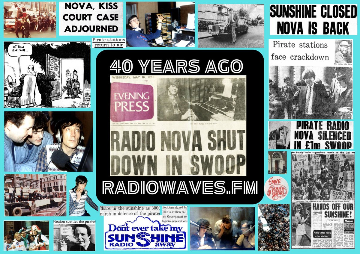 40 years to the day listeners to Radio Nova were stunned by events which led to the station being taken off the air by the authorities. What followed is an amazing few days in the history of radio. At Radiowaves.fm follow the story as it happened
radiowaves.fm/ire/radiowaves…