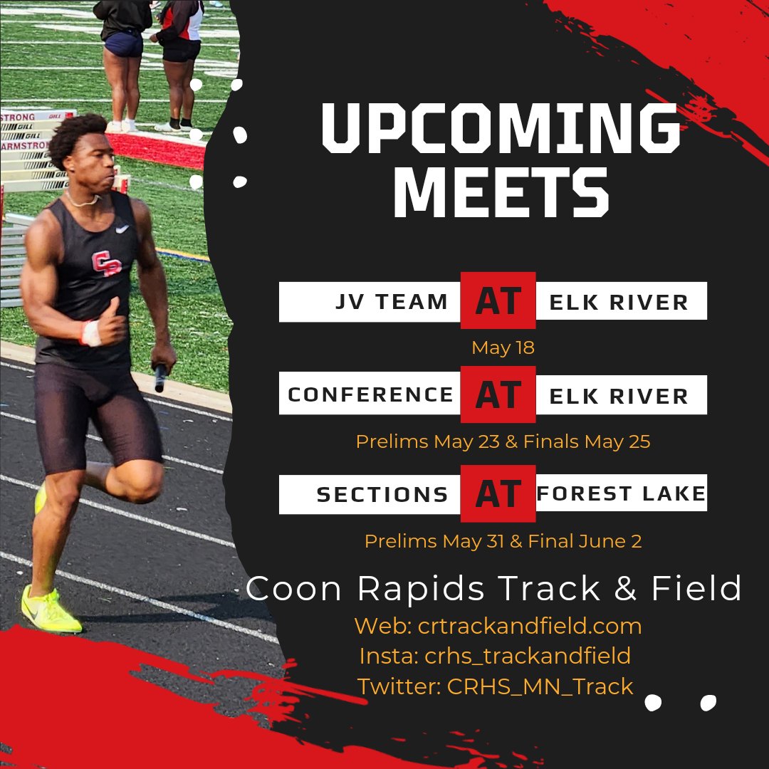 Busy few weeks ahead as we gear up for state! JV has their final meet Thursday, conference is next week, followed by Sections the week after! Mark your calendars &amp; come cheer on all of our Cardinal Athletes! #Go Cards