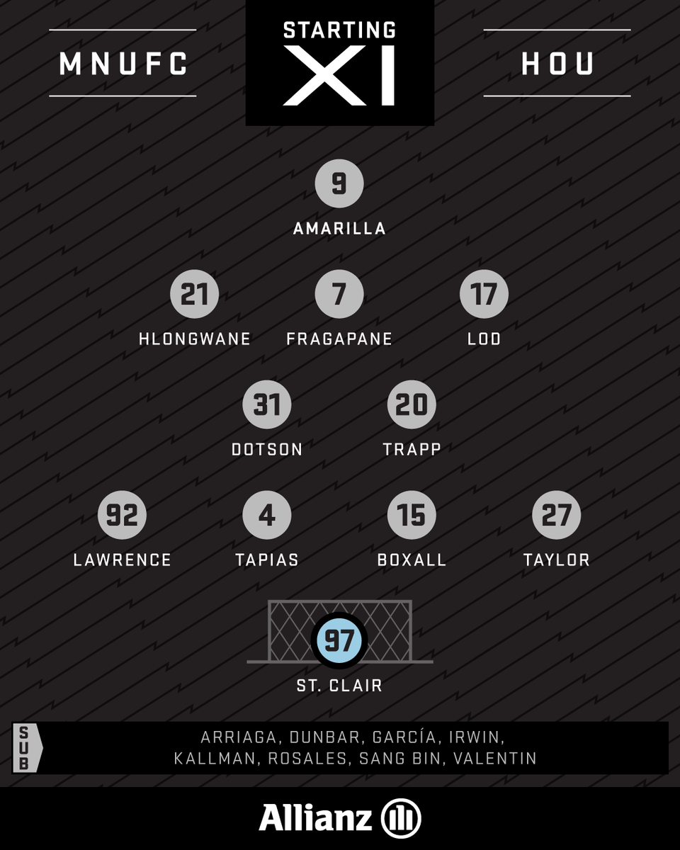 MNUFC's tweet photo. The lineup has landed.

#MINvHOU | #MNUFC https://t.co/q0FyOwVFFs