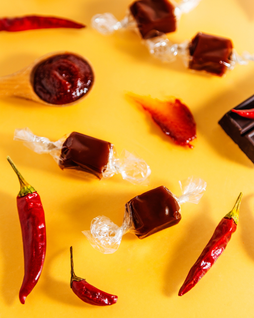 Smooth, spicy, and just a little savory, our Chocolate Gochujang caramels are a treat that can’t be beat! 🔥​​​​​​​​​.
.
.
 #lebongarcon #caramel #treatyourself #locallymade #chocolategochugang #aapiheritagemonth