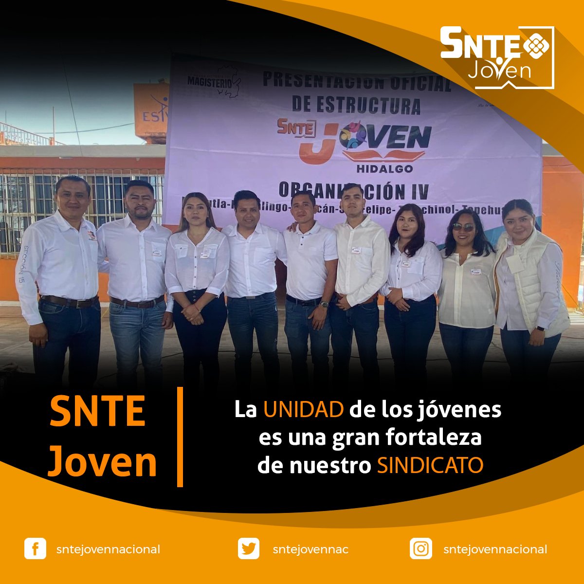 SNTEJoven 👩‍🏫👨‍🏫 La #UNIDAD 🤝de los jóvenes es una gran fortaleza de nuestro SINDICATO.