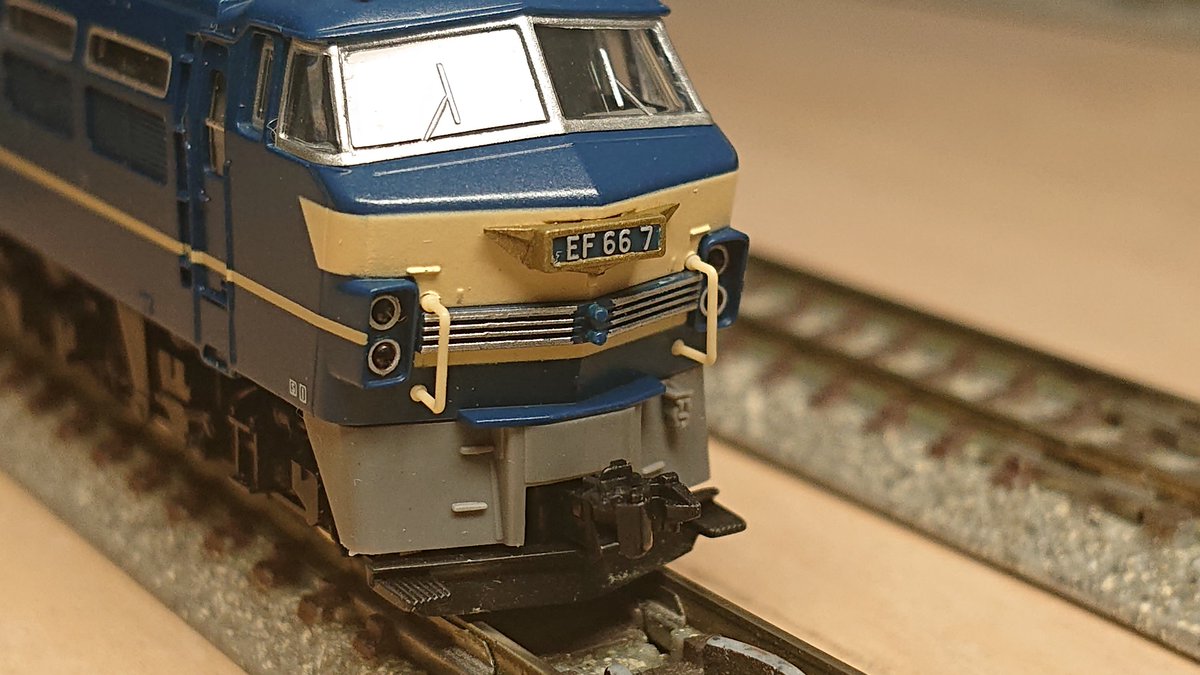 hagutetsu's tweet photo. まさかKATOだけじゃなく、TOMIXのEF66もクイックヘッドマーク化できる日が来るとは思わなかった
#Nゲージ #鉄道模型 #TOMYTEC #トミーテック #TOMIX #トミックス #EF66 #電気機関車 #ヘッドマーク #ネオジム磁石 https://t.co/mr1XC4j14j