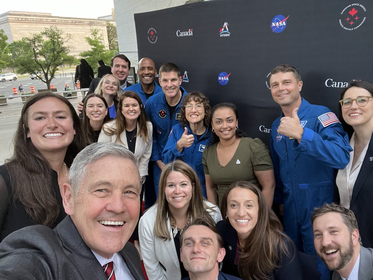 At the Canadian Embassy with the #artemis2 crew.  What a great evening eh!
