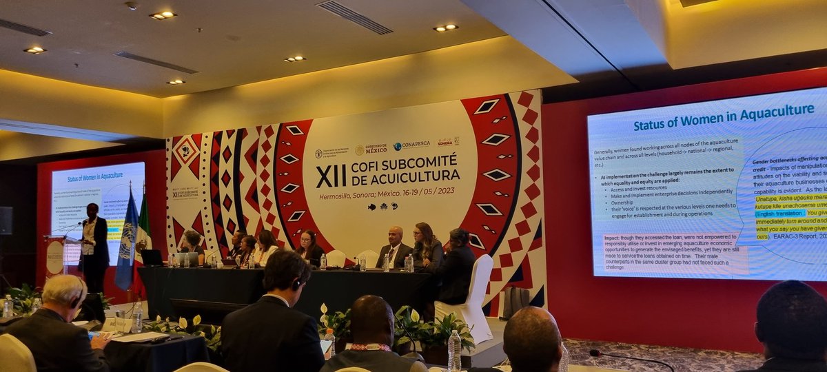DeLorella's tweet photo. Special event on promoting the role of women in aquaculture at the 12th session of the FAO Subcommittee on Aquaculture taking place in Mexico https://t.co/clTnKaBV5J