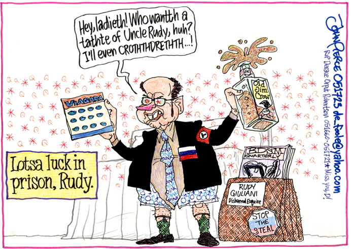 jackhammer4257's tweet image. Now, today's fresh stinky ink. @RepMTG @mtgreenee, @RepBoebert @laurenboebert, and @RudyGiuliani are all poster children for Republican hypocrisy on their #TraditionalFamilyValues!