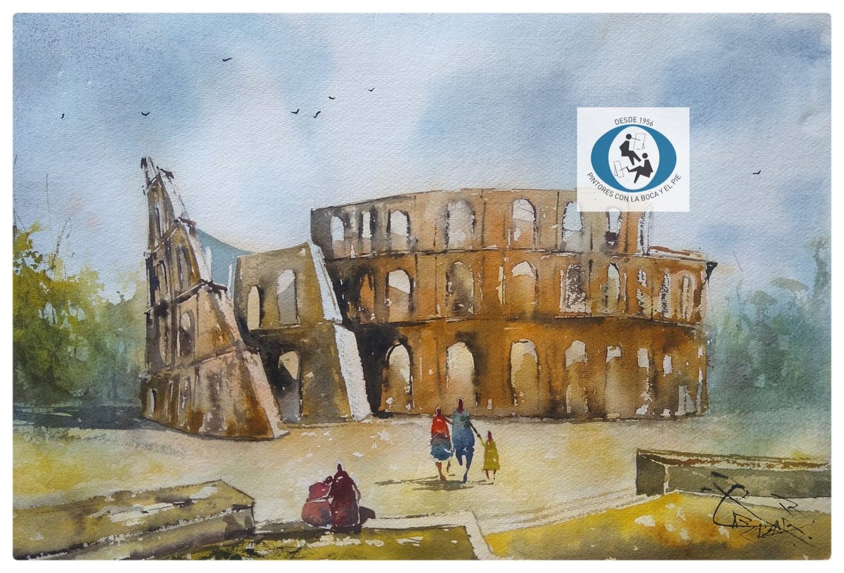 BarciaCesar's tweet photo. #artbymouth #apbp Coliseo Romano #2023 #whatercolor Comparto una de mis recientes acuarelas  ;) que la disfruten como yo al hacer la :) https://t.co/wg2UDw0ROK https://t.co/CoweosnZYf