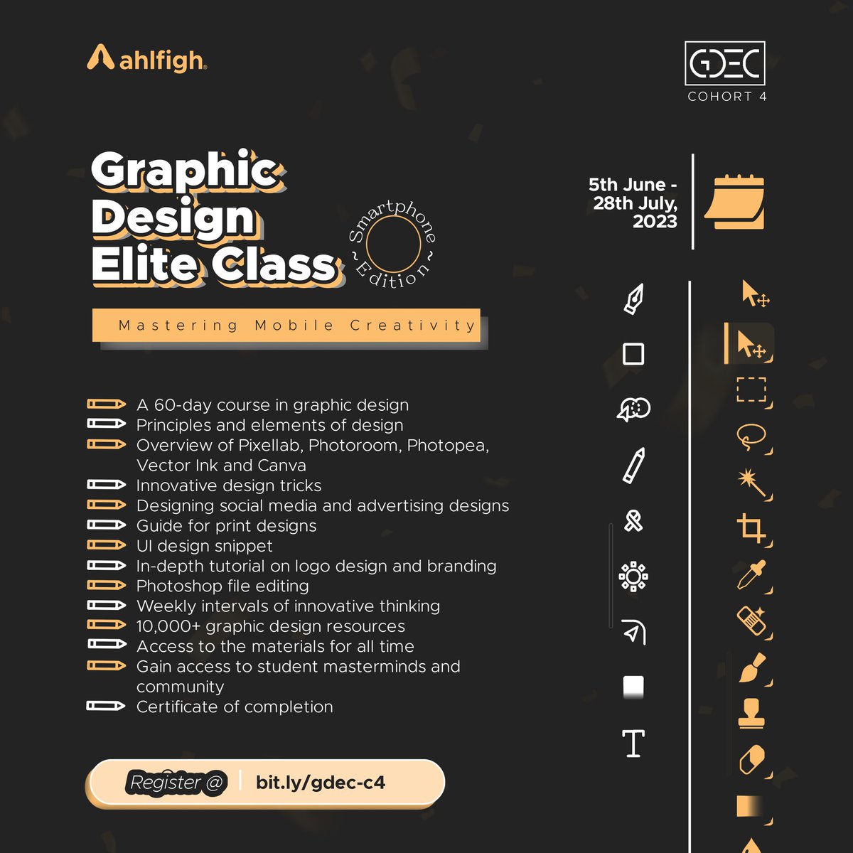 ahlfigh's tweet photo. Here’s what you’ll benefit from this 60 days course

- https://t.co/bD2XagFc8e

 #ahlfigh #graphicdesigner #graphicdesigning #photoshop_art #graphicdesigners #photoshopcc #graphicdesigns #intags #graphicdesigndaily #designerbrand #designerbrands #flyers #photoshopped https://t.co/nOCY1uheff