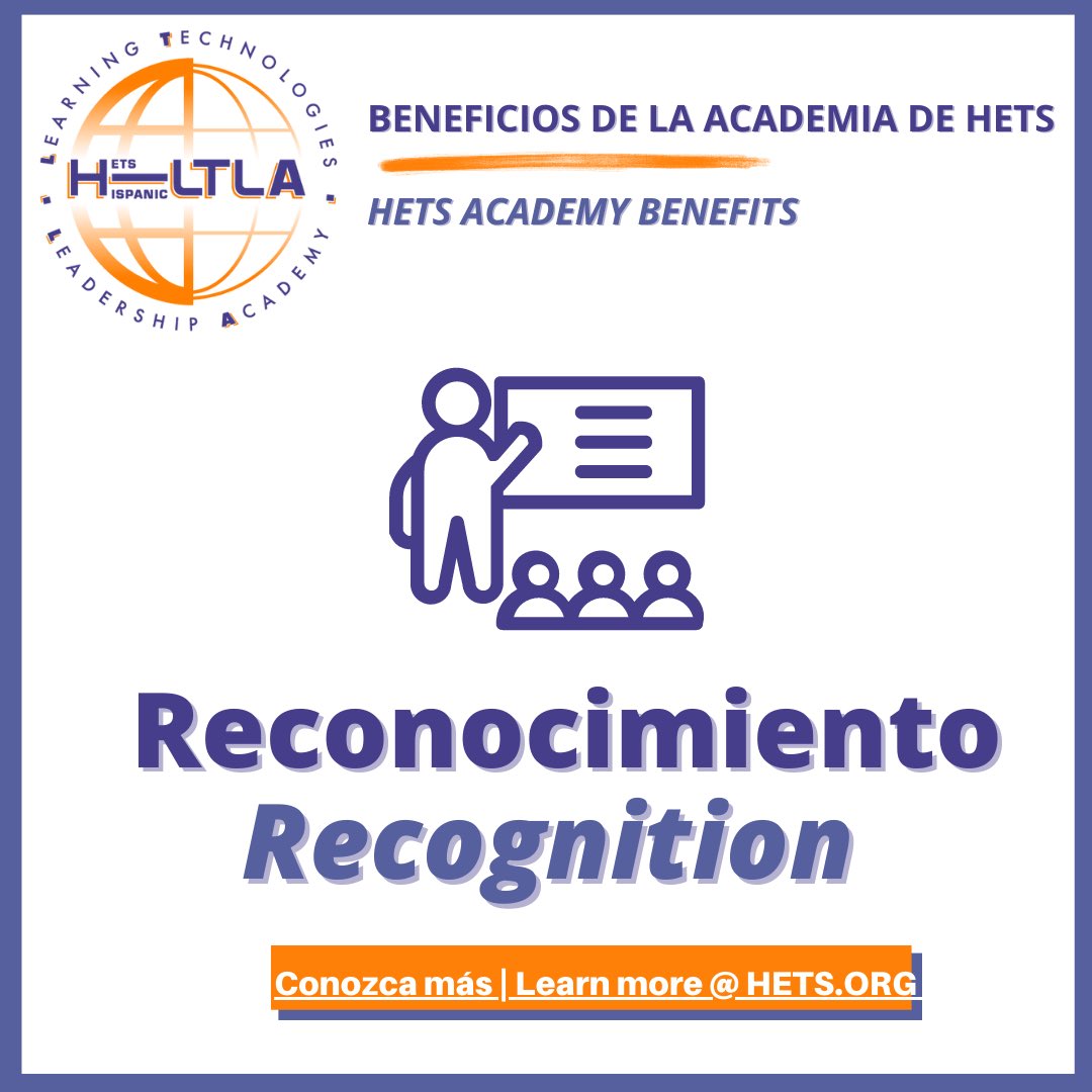 hetsorg's tweet photo. La Academia de HETS le permite desarrollar un proyecto de innovación pedagógica y presentarlo en el HETS Best Practices Showcase. Practices Showcase.

Espacios limitados, solicite y reserve su espacio aquí🔗:
 https://t.co/wAXAvEyr9y
 technologies-leadership-academy-spanish/ https://t.co/5iqe2YWRRy
